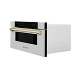 ZLINE 30" Microwave Drawer, Stainless Steel, Gold MWDZ-30-G