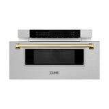 ZLINE 30" Microwave Drawer, Stainless Steel, Gold MWDZ-30-SS-G