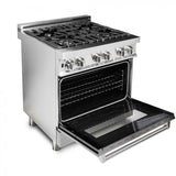 ZLINE 30" Professional Dual Fuel Range, Snow Finish Door, RA-SN-30