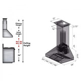 ZLINE 30" Professional Wall Range Hood, Built-in CrownSound® Bluetooth Speakers, 697CRN-BT-30