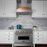 ZLINE 30" Snow Finish Wall Range Hood, Copper Shell, 8654C-30