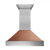 ZLINE 30" Snow Finish Wall Range Hood, Hammered Copper Shell, 8654HH-30