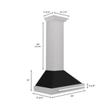 ZLINE 30" Stainless Range Hood Shell, Stainless Handle KB4SNX-BLM-30