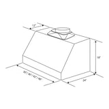 ZLINE 30" Stainless Undercabinet Range hood, 523-30