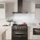 ZLINE 30" Wall Mount Range Hood in Black Stainless Steel, BSKEN-30