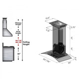 ZLINE 30" Wall Range Hood, Built-in CrownSound® Bluetooth Speakers, KZCRN-BT-30