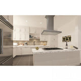 ZLINE 30" Wooden Island Mount Range Hood in Gray, KBiUU-RD-30