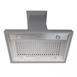 ZLINE 30" Wooden Island Mount Range Hood in Gray, KBiUU-RD-30