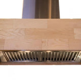 ZLINE 30" Wooden Island Range Hood, Butcher Block, 681iM-30