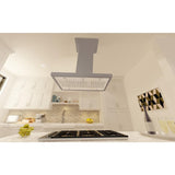 ZLINE 30" Wooden Island Range Hood in Gray, KBiUU-30
