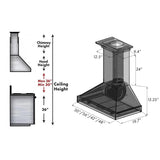 ZLINE 30" Wooden Wall Range Hood in Walnut, KBRR-30