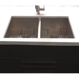 ZLINE 33" Undermount Double Bowl Sink Stainless Steel, SR50D-33S