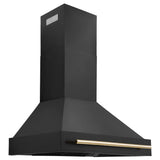ZLINE 36" Autograph Black Stainless Wall Range Hood, Bronze, BS655Z-36-CB