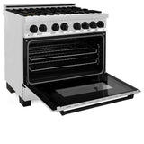 ZLINE 36" Autograph Dual Fuel Range, Stainless Steel, RAZ-36-MB