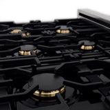 ZLINE 36" Autograph Dual Fuel Range, Stainless Steel, RAZ-36-MB