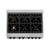 ZLINE 36" Autograph, Range, Dual Fuel, White door, RASZ-WM-36-MB