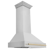 ZLINE 36" Autograph Stainless Wall Range Hood, 8654STZ-36-G