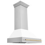 ZLINE 36" Autograph Stainless Wall Range Hood, 8654STZ-WM36-G