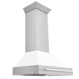 ZLINE 36" Autograph Stainless White Wall Range Hood 8654STX-WM-36