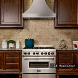 ZLINE 36" Designer DuraSnow® Stainless Steel Wall Range Hood, 8632S-36