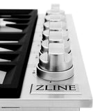 ZLINE 36" Gas Cooktop with 6 Gas Brass Burners RC-BR-36