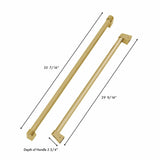 ZLINE 36 In. Autograph Edition Champagne Bronze Handle Set for Built in Refrigerators (3 Handles) (RBIVHZ-CB-36)