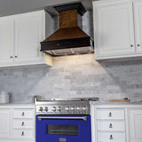 ZLINE 36" Professional Dual Fuel Range, Blue Matte Door, RA-BM-36