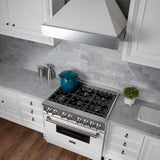 ZLINE 36" Snow Finish Wall Range Hood, White Matte Shell, 8654WM-36