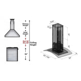 ZLINE 36" Stainless Steel Island Range Hood GL14i-36