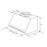 ZLINE 36" Under Cabinet Stainless Steel Range Hood 527-36