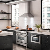 ZLINE 36" Wall Range Hood, Built-in CrownSound® Bluetooth Speakers, KBCRN-BT-36