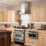 ZLINE 36" Wall Range Hood, Built-in CrownSound® Bluetooth Speakers, KZCRN-BT-36