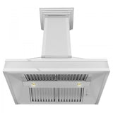 ZLINE 36" Wall Range Hood, DuraSnow Stainless, Mirror Accents, 655MR-36