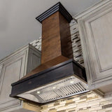 ZLINE 36" Wooden Wall Range Hood, Crown Molding 329AH-36