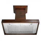 ZLINE 36" Wooden Wall Range Hood in Walnut, KBRR-36