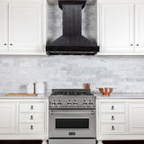ZLINE 36" Wooden Wall Range Hood, Rustic Dark, KPDD-36
