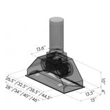 ZLINE 40" Stainless Steel Under Cabinet Range Hood Insert, 695-40