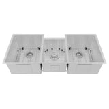 ZLINE 45" Undermount Triple Bowl Sink, DuraSnow Stainless, SLT-45S