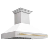 ZLINE 48" Autograph DuraSnow White Range Hood 8654SNZ-WM48-G