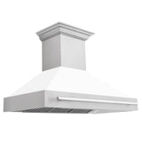 ZLINE 48" Autograph DuraSnow White Stainless Wall Range Hood 8654SNX-WM-48
