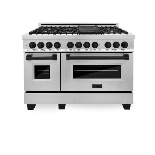 ZLINE 48" Autograph Edition, Dual Fuel Range, RAZ-48-MB