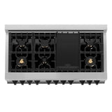 ZLINE 48" Autograph Edition, Dual Fuel Range, RAZ-48-MB
