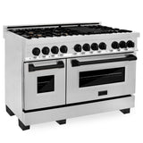 ZLINE 48" Autograph Edition, Dual Fuel Range, RAZ-48-MB