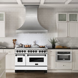 ZLINE 48" Autograph Edition, Dual Fuel Range, White Door, RAZ-WM-48-MB