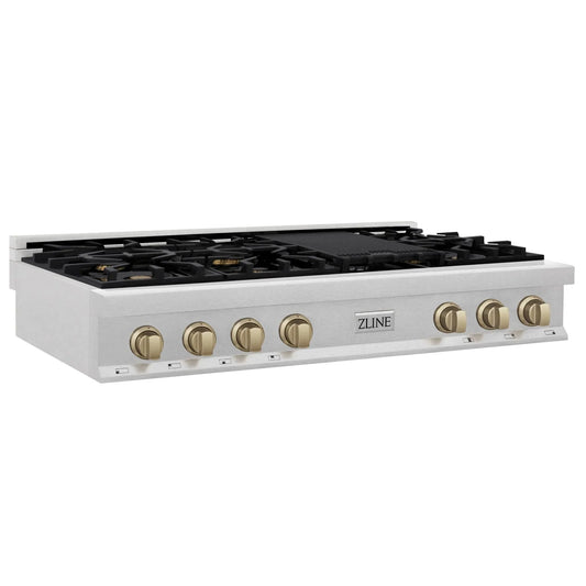 ZLINE 48" Autograph Edition, Rangetop, DuraSnow, RTSZ-48-CB