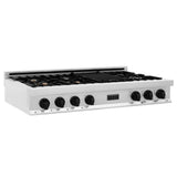 ZLINE 48" Autograph Porcelain Rangetop, Stainless, Gold, RTZ-48-MB