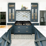 ZLINE 48" Autograph Rangetop, Black Stainless, Gold Accents, RTBZ-48-G