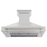 ZLINE 48" Autograph Stainless Wall Range Hood, 8654STZ-48-G