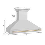 ZLINE 48" Autograph Stainless Wall Range Hood, 8654STZ-48-G