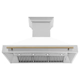 ZLINE 48" Autograph Stainless Wall Range Hood, 8654STZ-WM48-CB